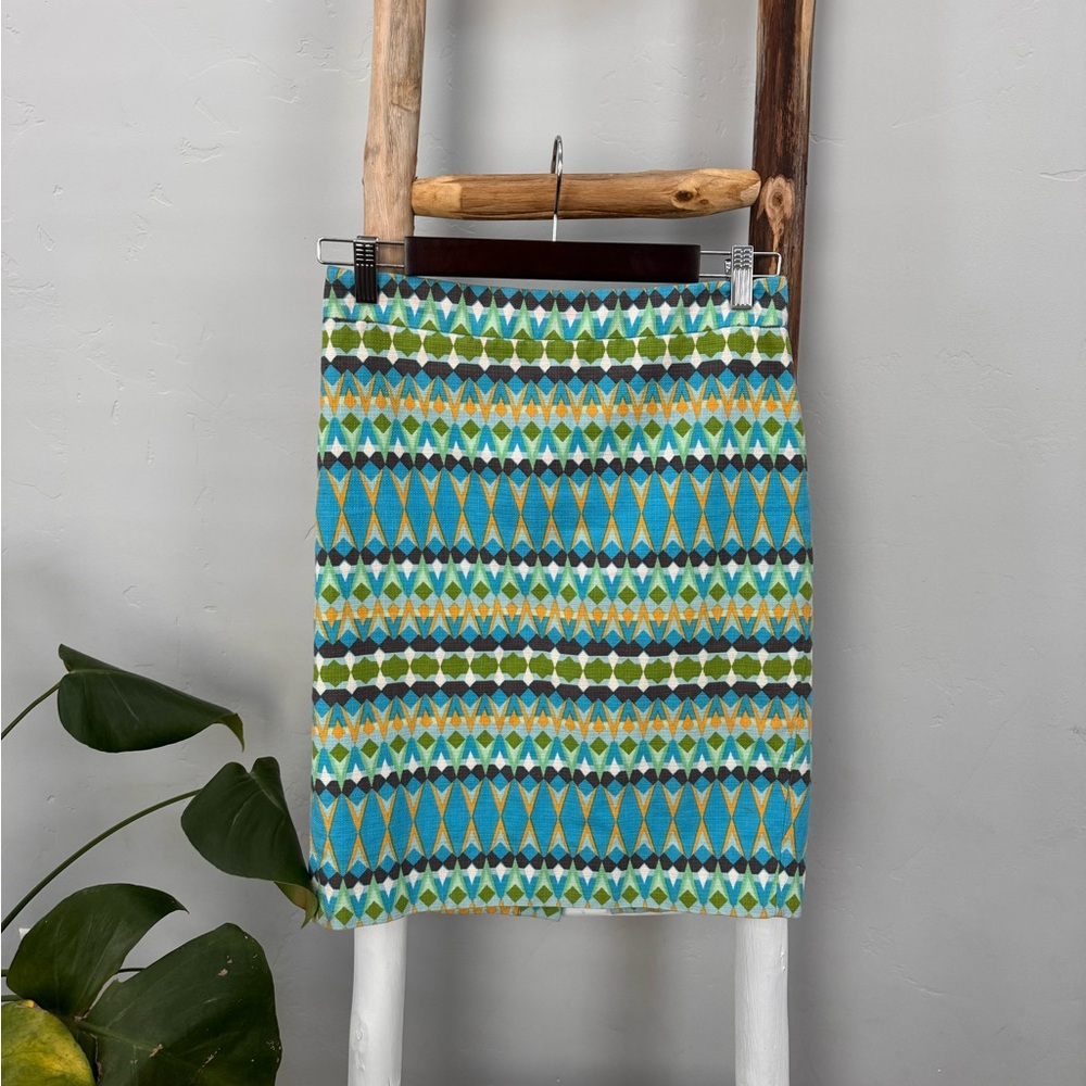 J. Crew “The Pencil Skirt” Aztec Skirt